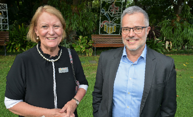 A photo of Pam Macrossan and Autism CRC CEO Andrew Davis