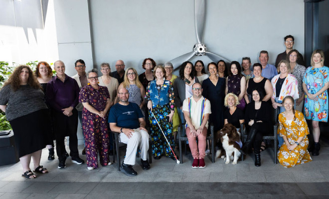 A group photo of people who attended or lead the Governance residential workshop